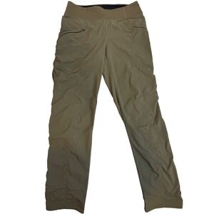 Prana Koen Pant Women Regular Fit Olive Green Size M Hiking Outdoor Pull On